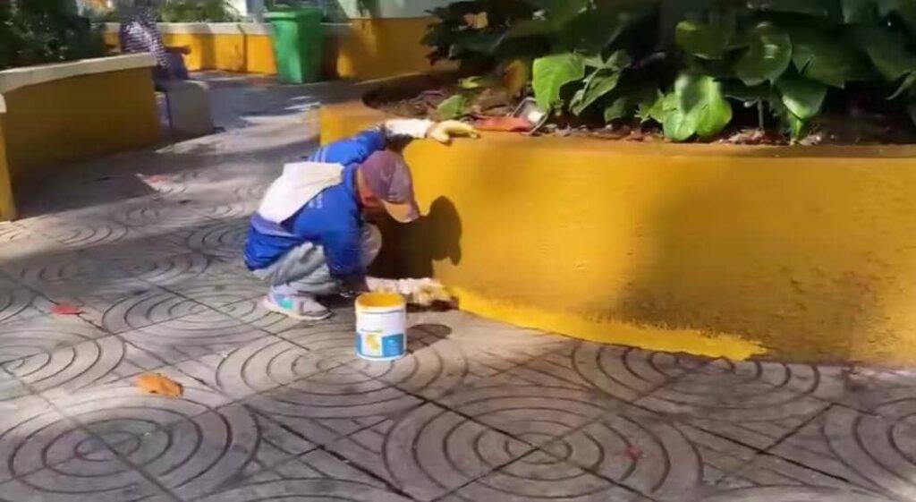 Jarabacoa embellece el Parque Duarte con jornada de pintura